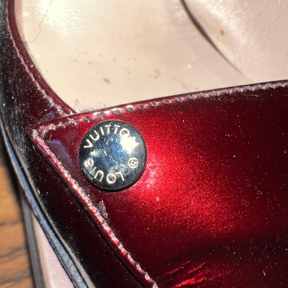 Vintage Patent Leather Louis Vuitton Slingbacks - Picture 2 of 11